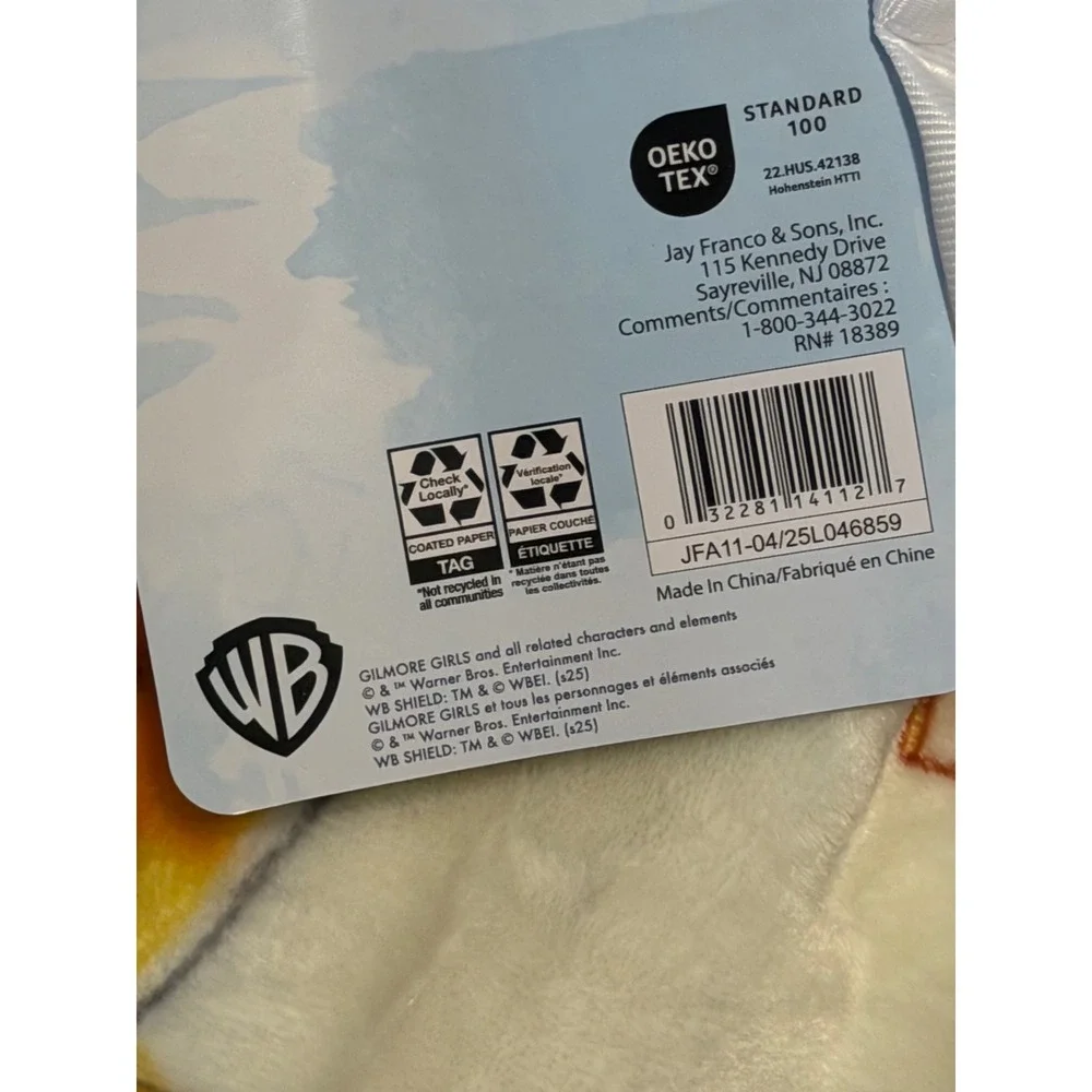 Gilmore Girls Stars Hollow Luke's Diner Plush Throw Blanket 60x70 Rory Lorelai
